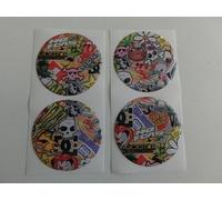 COPRIMOZZI STICKERS BOMB ADESIVI BORCHIE CERCHI IN LEGA 3D X 4 PEZZI 55 mm 3M SC