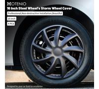 Coprimozzi stile tempesta da 16 pollici per ruote in acciaio Copertura completa per cerchione adatto per Toyota Volkswagen VW Chevy Chevrolet Honda Mazda