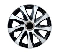Coprimozzi universali 15 pollici NRM DRIFT bianco nero 4 pezzi
