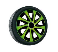 Coprimozzi universali Drift Extra 14 pollici verde nero 4 pezzi