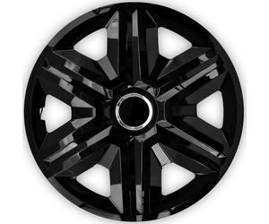 Coprimozzi universali FAST 15 pollici neri set 4 pezzi
