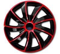 Centurion Copricerchi Universali Quad, Nero/Rosso, 13 Pollici, Confezione da Pezzi