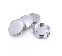 Coprimozzo ABS for auto da 4 pezzi, kit copertura centrale ruota ID 53 mm diametro esterno 48 mm, accessori auto antiruggine resistenti all'usura antipolvere impermeabili(B/Silver)