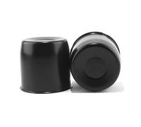 Coprimozzo centrale passante in acciaio inox, 2/4 pezzi, con estremità chiusa/aperta, compatibile cerchi for rimorchi/camion da 4,25", foro, altezza 3,94"/altezza,22''(A Matte Black 2pc)