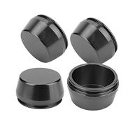 Coprimozzo con Tappo Centrale per Cerchione Universale 56 Mm, Confezione 4, Diametro Esterno in Materiale Alluminio 56 Mm/2,2 Pollici (BLACK)