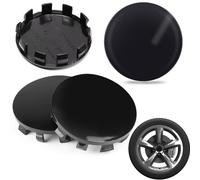 Coprimozzo Coprimozzi Diametro Esterno 56 mm Coprimozzo Ruota Auto ABS Tappi Di Cerchioni Per Cerchioni Copricerchi Universali Auto Accessori 4 Pezzi (Nero)