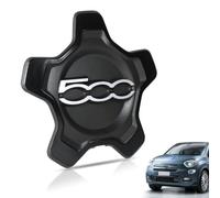 Coprimozzo Fiat 500X, Ricambio Originale con Adattamento Perfetto e Bloccaggio Sicuro per 735626312 735626311 Copri mozzo Fiat 500X Copri mozzo 500X (1 bordo nero scritte argento)