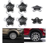 Coprimozzo Fiat 500X, Ricambio Originale con Adattamento Perfetto e Bloccaggio Sicuro per 735626312 735626311 Copri mozzo Fiat 500X Copri mozzo 500X (4 bordo argento scritte argento)