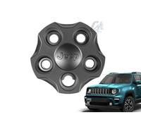 COPRIMOZZO ORIGINALE JEEP RENEGADE STEMMA CERCHI LEGA 17cm NERO OPACO 735604674