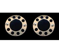 Coprimozzo ruota universale 22,5 in acciaio inox x2 pezzi per adattarsi a tut...