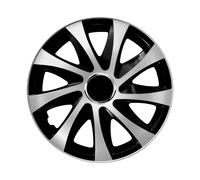 Coprimozzo Universale NRM 13 pollici Argento Nero 4 pezzi DRIFT