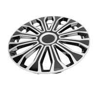 Coprimozzo Universale per Ruota da 16 Pollici, Set (Silver Black)
