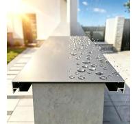 Coprimuro Esterno Copertura Per Parapetto Con Spessore Parete Di 2 Mm, | Adatta A Muri Di Spessore Compreso Tra 140 E 216 Mm, Convoglia L'acqua Piovana Verso L'esterno