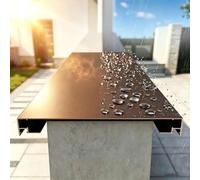 Coprimuro Esterno Copertura Per Parapetto Con Spessore Parete Di 2 Mm, | Adatta A Muri Di Spessore Compreso Tra 140 E 216 Mm, Convoglia L'acqua Piovana Verso L'esterno