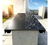 Coprimuro Esterno Copertura Per Parapetto Con Spessore Parete Di 2 Mm, | Adatta A Muri Di Spessore Compreso Tra 140 E 216 Mm, Convoglia L'acqua Piovana Verso L'esterno