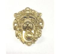 Coprinterruttore campanello per porta a testa di leone - in ottone - vari colori