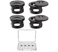 Copriobiettivi a LED regolabili per occhiali intelligenti META, per WAYFARER, SKYLER e Headliner, design ABS anti-abbagliamento, custodia inclusa, nero/bianco, 4 pezzi (nero)