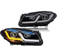 Copriobiettivo 2pc Luci Anteriori Per Auto Fari A Led Gruppo Ottico Per BMW F10 F18 Per Serie 5 Per 520i 525i 530i 2011 2012 2013 2014 2015 2016 2017 Transparent Lens Cover(For Xenon,2014-2017)