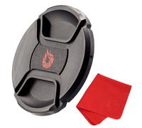 Copriobiettivo a scatto centrale da 67 mm, con molle extra resistenti, realizzato in plastica riciclata al 100%, compatibile con fotocamere Nikon