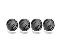 Copriobiettivo anteriore a scatto universale 49mm 52mm 55mm 58mm 62mm Coperchio protettivo antipolvere for accessori fotocamera DSLR(55mm,Orange)