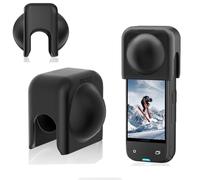 Copriobiettivo in silicone per Insta360 X5, copriobiettivo in morbido silicone, per Insta 360 X5 X4 fotocamera accessori, Nero , Cover