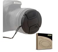 Copriobiettivo Snap-On da 46 mm, molle extra forti, copriobiettivo in 100% plastica riciclata, compatibile con Nikon, Canon, Sony, Sigma, Tamron, Olympus, 46 mm