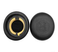 Copriorecchie di ricambio compatibili con cuffie Jabra per Elite 45h Evolve2 65 e Uc 40 ms, in morbida similpelle, colore nero, per una vestibilità comoda, facile da installare, lunga durata (B)