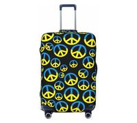 Copripagagli da viaggio con bandiera del segno della pace - Elasticità coperture per valigie protezione per bagagli 45-81 cm, Nero , XL