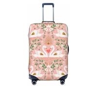 Copripagagli da viaggio con coppia di cigni - Elasticità coperture per valigie protettive per bagagli 45-81 cm, Nero , S