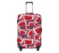 Copripagagli da viaggio con texture football americano rugby, copertura elastica per valigie, 45-81 cm, Nero , M