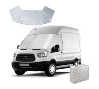 Copriparabrezza Rinforzato per Ford Transit Van MK7 e Challenger Genesis 43/50/60 del 2006-2013, Protezione Antigelo, Antighiaccio, Antipolvere e Antisole Argento