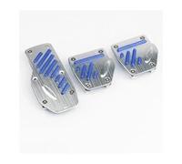 Copripedale Nuovo kit copripedali auto universale antiscivolo in alluminio cambio manuale 2 3 pezzi accessori auto Pedali Auto(Manual Blue)