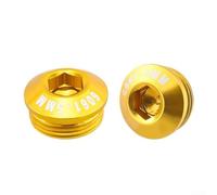 Copripedale per bicicletta con viti di bloccaggio in lega di alluminio, progettato per una protezione impermeabile e antipolvere, adatto per 14 mm (5 mm oro)