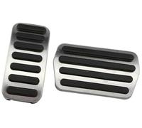 Copripedale per VOLVO, V40 XC40 C30 C70 S40 2013 2014 2015 2016 2017 2018 in acciaio inox acceleratore carburante gas freno copertura per pedale della frizione (nero AT)
