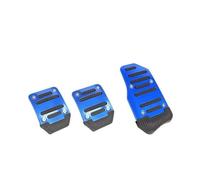Copripedale Set Di 3 Pezzi Rosso Blu Argento Accessori Per Auto Universale Antiscivolo In Alluminio Cambio Manuale Copripedali Per Auto Kit Pedali Pedali Auto(Manual-Blue)