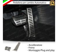 COPRIPEDALI COPRI PEDALI PEDALIERA ALLUMINIO CAMBIO AUTOMATICO AUDI A3 8P / 8PA