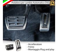 COPRIPEDALI COPRI PEDALI PEDALIERA ALLUMINIO CAMBIO AUTOMATICO VOLKSWAGEN GOLF 7