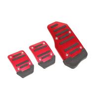 Copripedali Freno E Frizione Copertura Del Pedale Dell'auto Con Cambio Automatico In Alluminio Set Di Pedali Gas Carburante Freno Kit Strumenti Antiscivolo(Manual-Red)