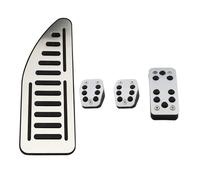 Copripedali per auto di ricambio per Focus 2 3 4 MK2 MK4 MK3 per Fuga per Kuga RS ST 2005-2017, in acciaio inox, set di pedali per auto (rosso AT con riposo) (nero MT con resto A)