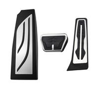 Copripedali per Auto per BMW E60 E61 E63 E64 E70 2004-2010 con Guida a Sinistra, Pedali acceleratore, Freno e poggiapiedi (4 Pezzi con poggiapiedi)