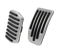 Copripedali per freno e acceleratore compatibili con modello 3 2017-2025 e modello Y, aggiornamento interno in acciaio inossidabile con testurizzato per Enhan (argento)