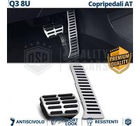 COPRIPEDALI Sportivi per Audi Q3 8U Cambio AUTOMATICO Pedaliera Alluminio Gomma