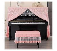 Copripianoforte pizzo volant Copertura antipolvere for pianoforte, tessuto in pizzo pieno, comodo panno tutto compreso, non c'è bisogno di prenderlo(Pink,38x78cm chair)