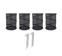 Copripiante Pop Up 4 Pezzi con 16 Picchetti in Acciaio, Gabbia Protettiva Pieghevole 50x33 cm - Protezione Animali, Traspirante e Facile da Usare per Giardino e Orto (Nera)