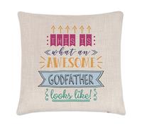 Copripiccolo Cuscino Square 40cm Gift Base Effetto Lino Moderno Godfather