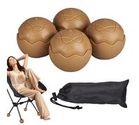 Copripiedi per sedia da campeggio, protezione per gambe in gomma | coprigambe antiscivolo per sedia Moon, coprigambe per sedia da esterno, 4 pezzi, per pesca, escursionismo, campo