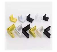 Copripiedino in PVC Angolo triangolare Piede in ferro Cuscinetto in gomma Antiscivolo Scaffale Piedini for mobili Cuscinetti for gambe Protezione for pavimento Nero Bianco Giallo(50x50 Clear,16pcs)