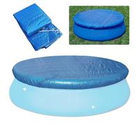 CopriPiscina Rotondo Antipolvere, Telone Piscin in PE Antipolvere Antipioggia Antivento Resistente ai Raggi UV, per Piscin Tonda Fuori Terra(BLUE,395cm)