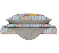 Copripiumino 1 Piazza e Mezzo con Federe Stampato in Microfibra Francis