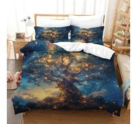 Copripiumino 3-Piece, Paesaggio Arboreo 155X220 Cm, Con 2 Federe, Microfibra 3D Biancheria Da Letto Digitale Stampa Antiallergia Calore E Comfort Facile Da Pulire Morbido E Soffice -92692802079
